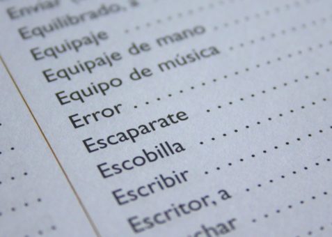 liste de mots à apprendre en espagnol